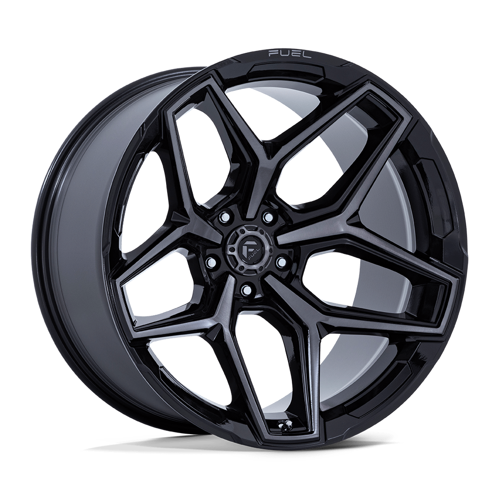Fuel Wheels FC854BT17905012N - Flux 17X9 Gloss Black Brushed Face With Gray Tint
