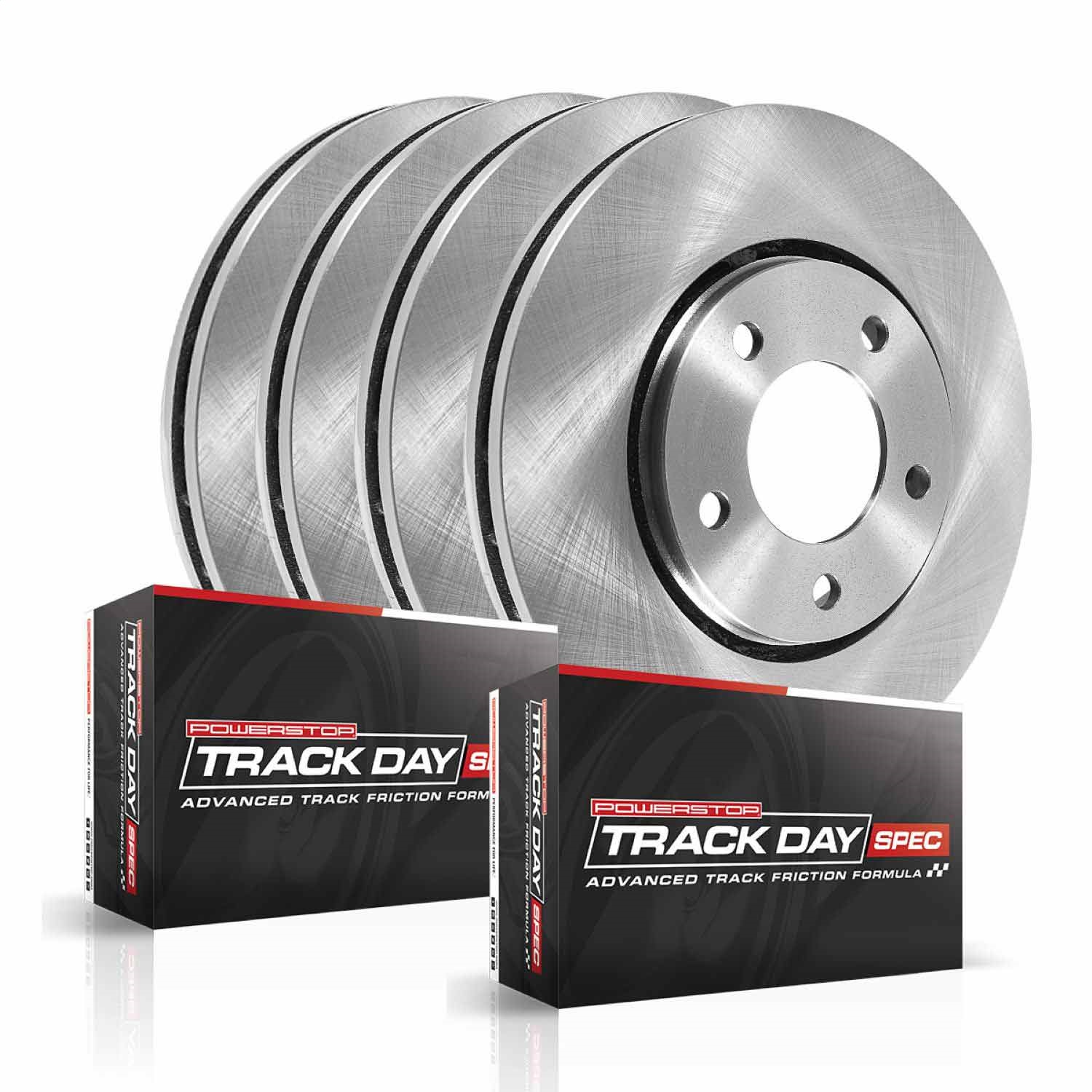 PowerStop TDSK7335 - Power Stop 1989 BMW 525i Front & Rear Track Day SPEC Brake Kit