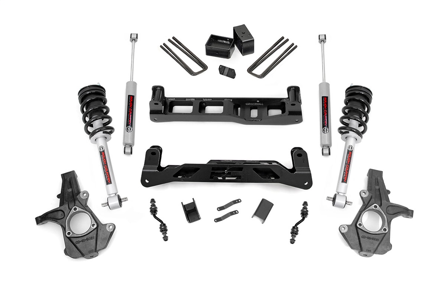 Rough Country 24834 - 5 Inch Lift Kit - Alu/Stamp Steel - N3 Struts - Chevy/GMC 1500 (14-18 & Classic)