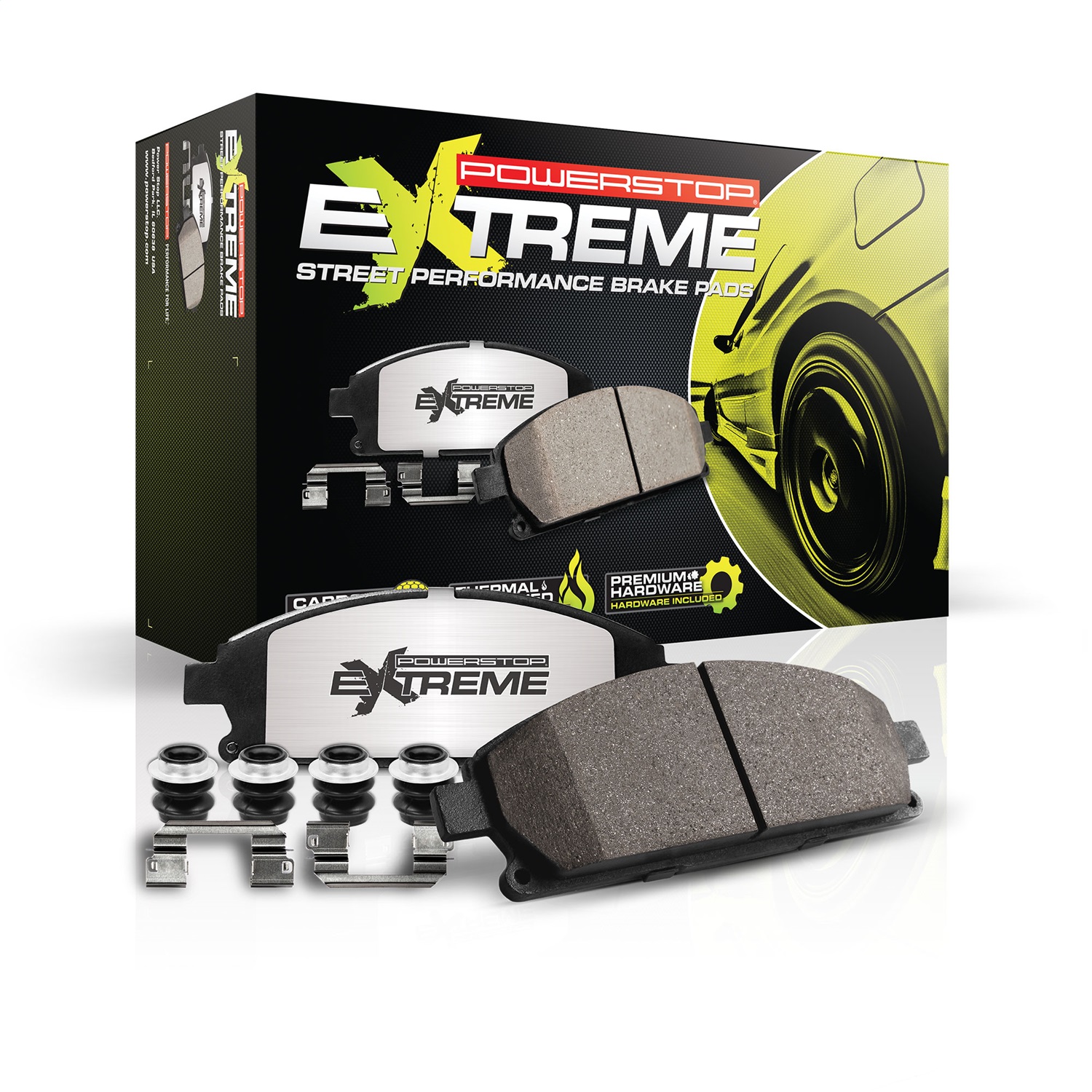 PowerStop Z26-493 - Power Stop 1991 BMW 318i Front or Rear Z26 Extreme Street Brake Pads w/Hardware PowerStop Z26-493 - Power Stop 1991 BMW 318i Front or Rear Z26 Extreme Street Brake Pads w/Hardware