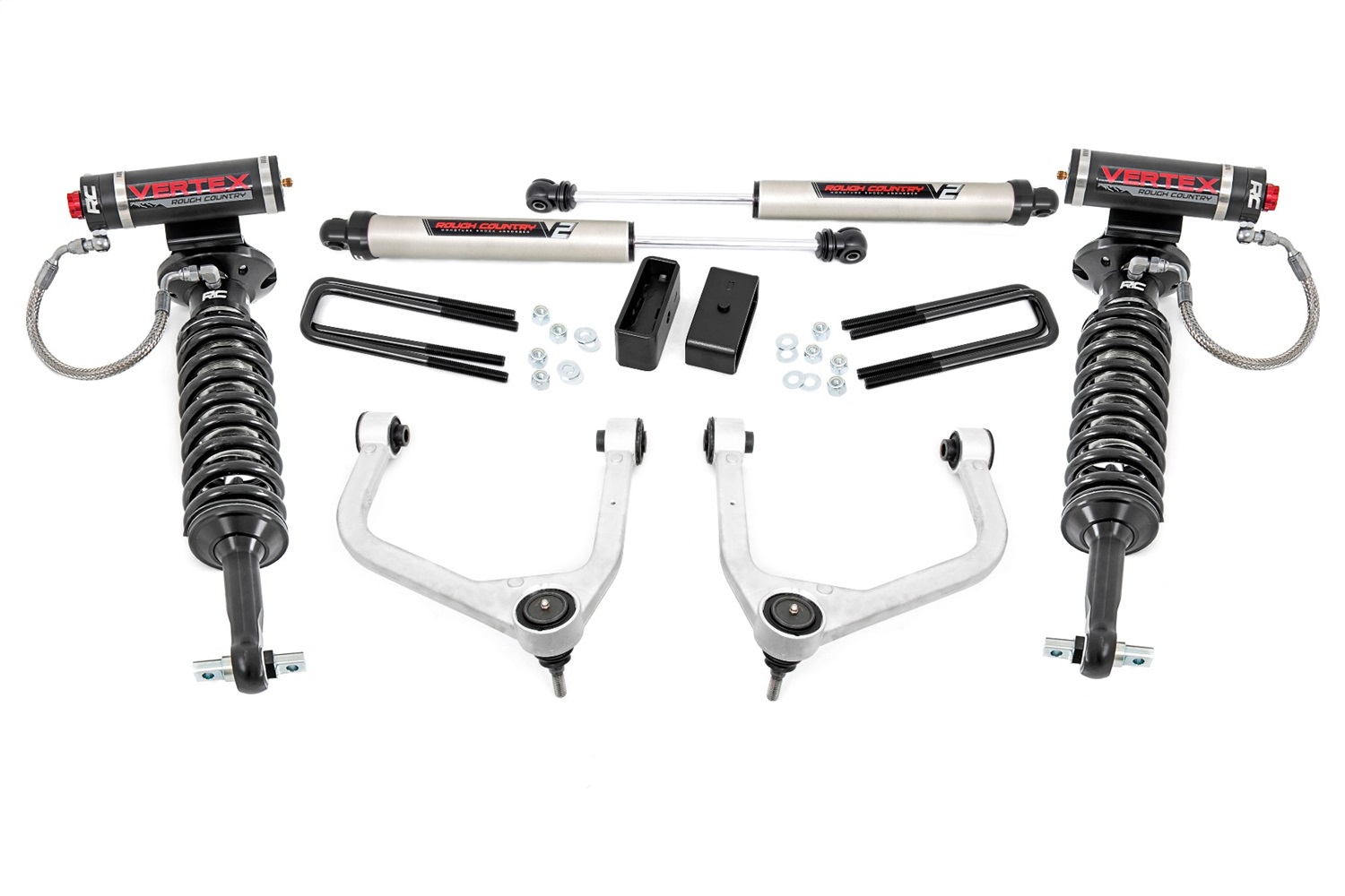 Rough Country 29557 - 3.5 Inch Lift Kit - Vertex/V2 - Chevy Silverado 1500 2WD/4WD (2019-2024)