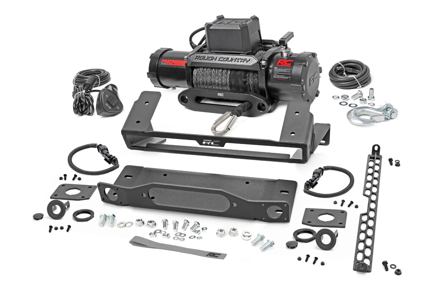 Rough Country 51097 - High Winch Mount - All Models - 12000S - Ford Bronco 4WD (2021-2024) Rough Country 51097 - High Winch Mount - All Models - 12000S - Ford Bronco 4WD (2021-2024)