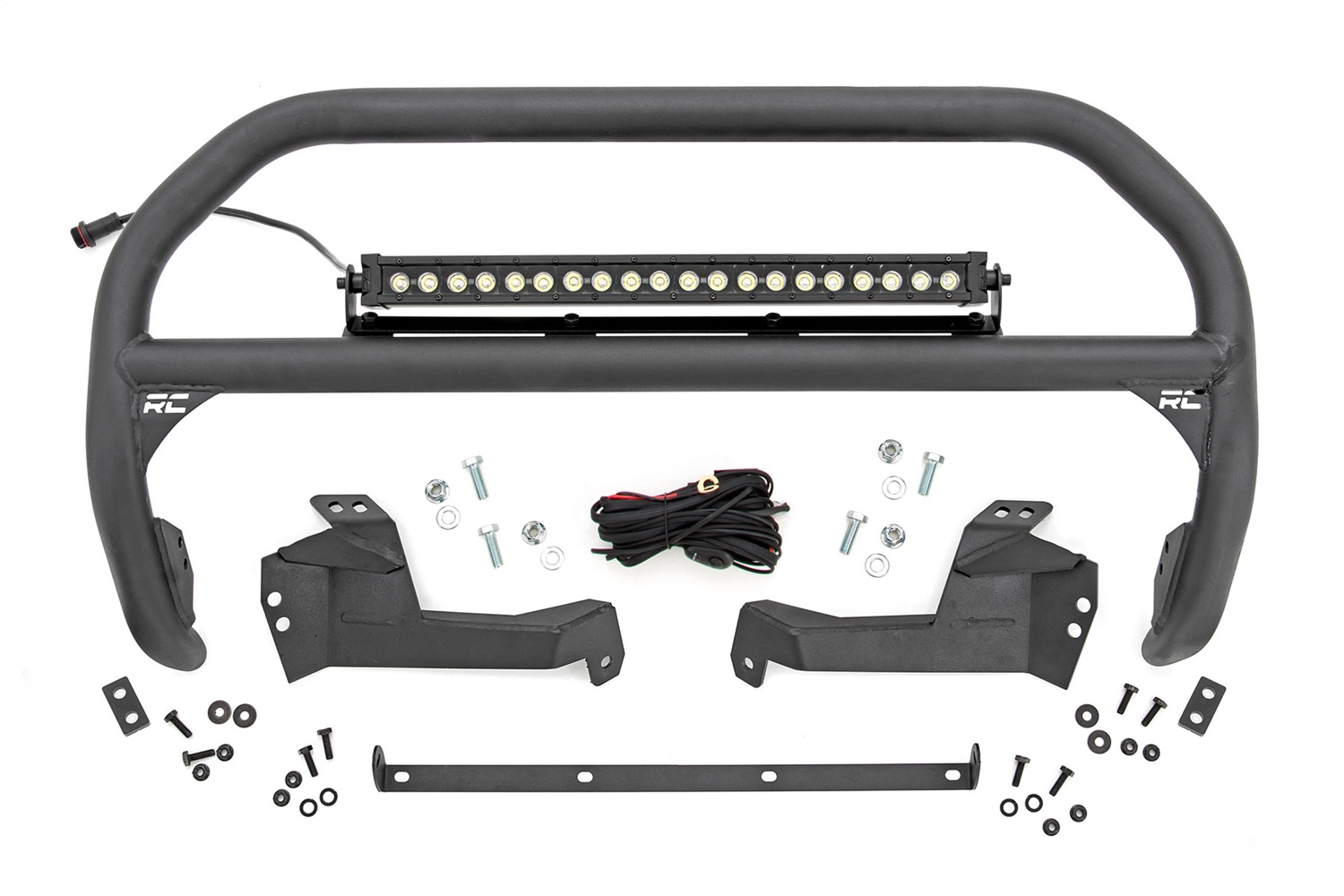 Rough Country 51042 - Nudge Bar - 20 Inch BLK DRL Single Row LED - Ford Bronco Sport 4WD (21-24) Rough Country 51042 - Nudge Bar - 20 Inch BLK DRL Single Row LED - Ford Bronco Sport 4WD (21-24)