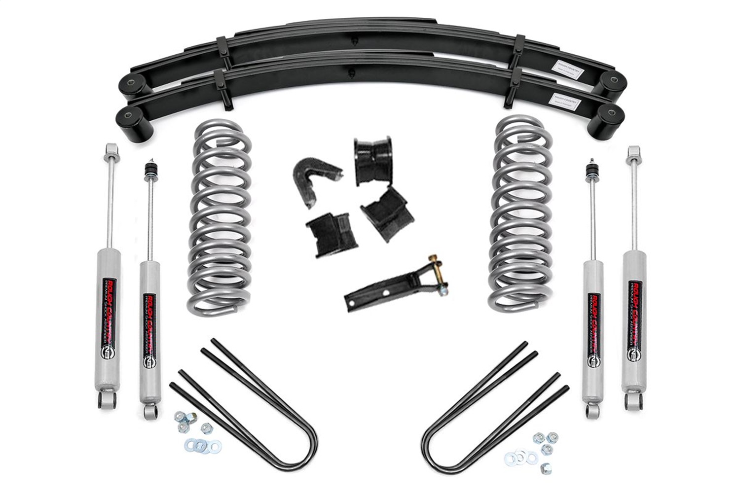 Rough Country 530-70-7630 - 2.5 Inch Lift Kit - Rear Springs - Ford F-100 4WD (1970-1976)