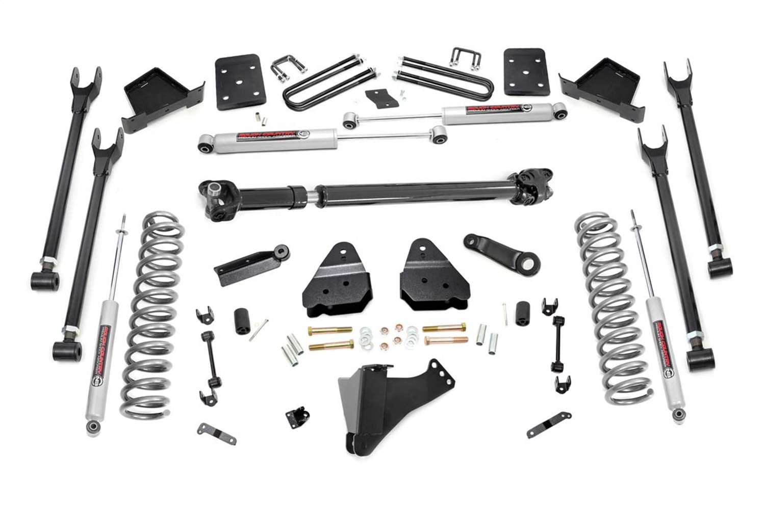Rough Country 52621 - 6 Inch Lift Kit - 4-Link - No OVLD - D/S - Ford F-250/F-350 Super Duty (17-22)