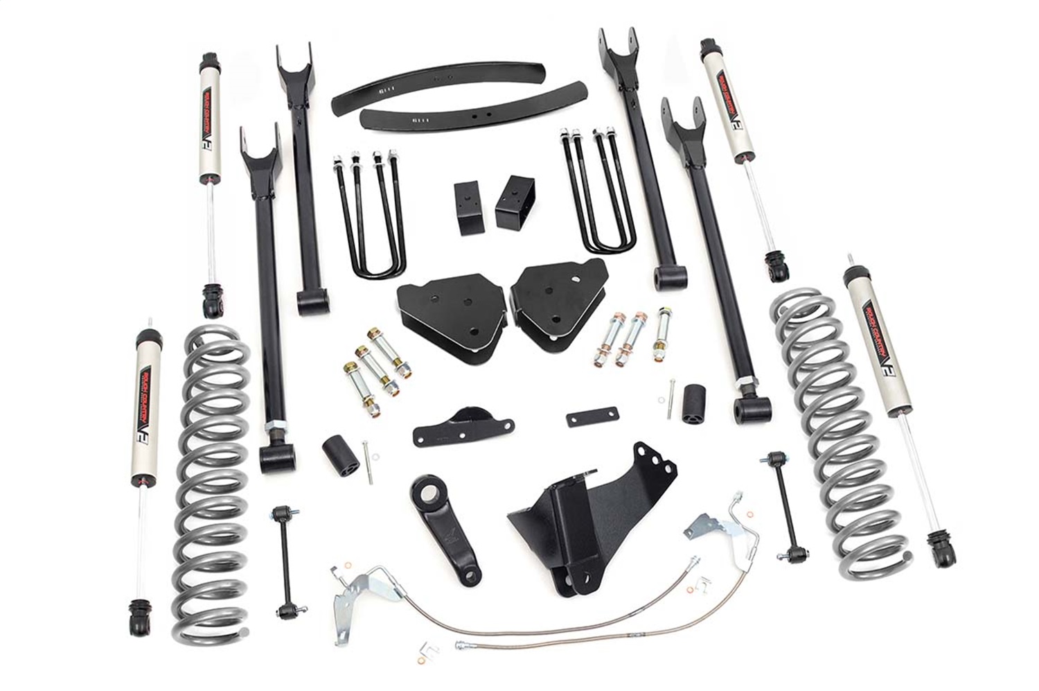 Rough Country 58470 - 6 Inch Lift Kit - Diesel - 4 Link - V2 - Ford F-250/F-350 Super Duty (08-10)