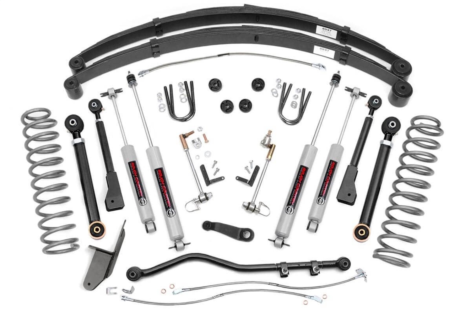 Rough Country 63330 - 4.5 Inch Lift Kit - RR Springs - X-Series - Jeep Cherokee XJ 2WD/4WD (84-01)
