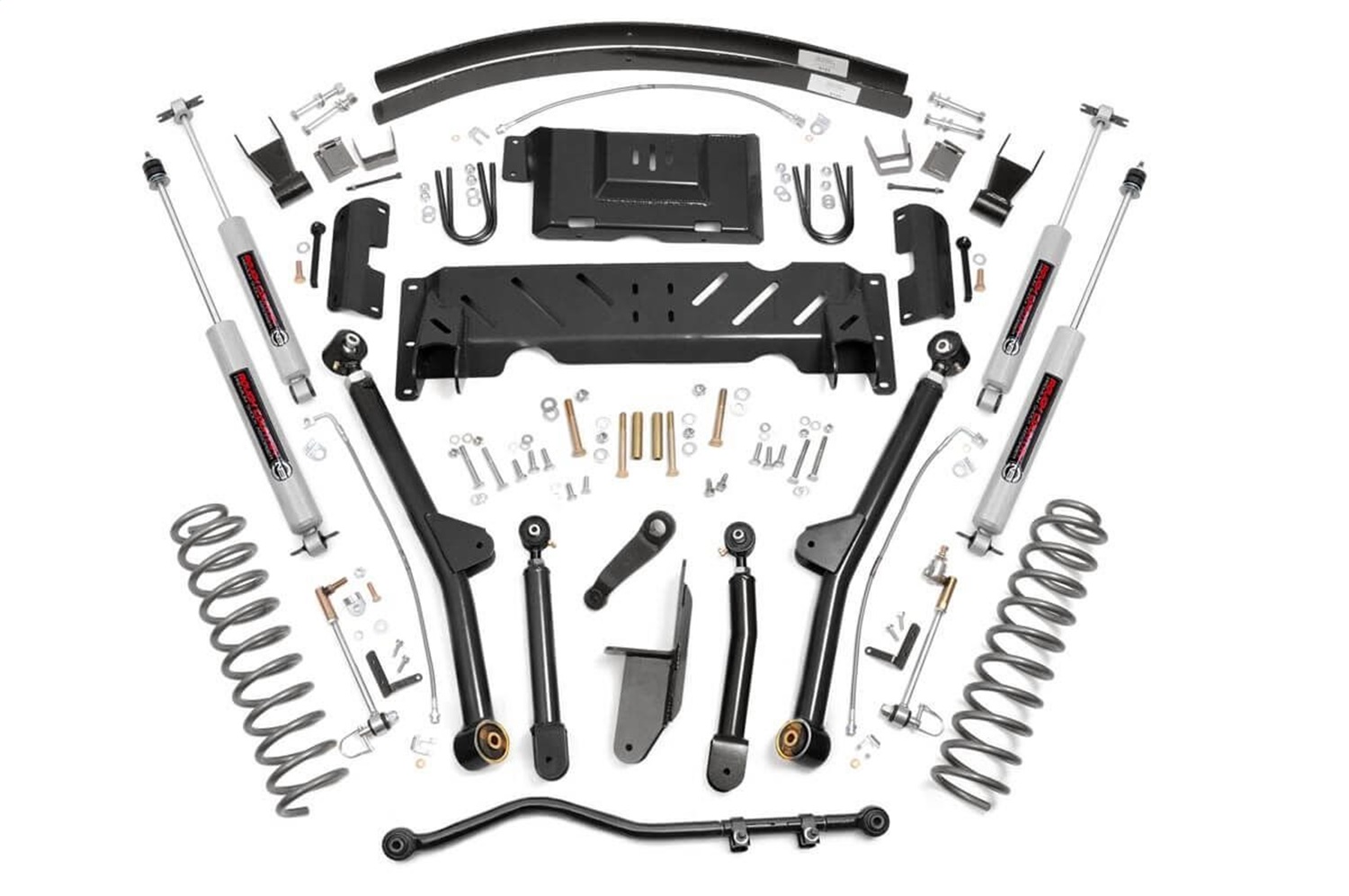 Rough Country 61622 - 4.5 Inch Lift Kit - Long Arm - AAL - NP242 - Jeep Cherokee XJ 4WD (1984-2001)