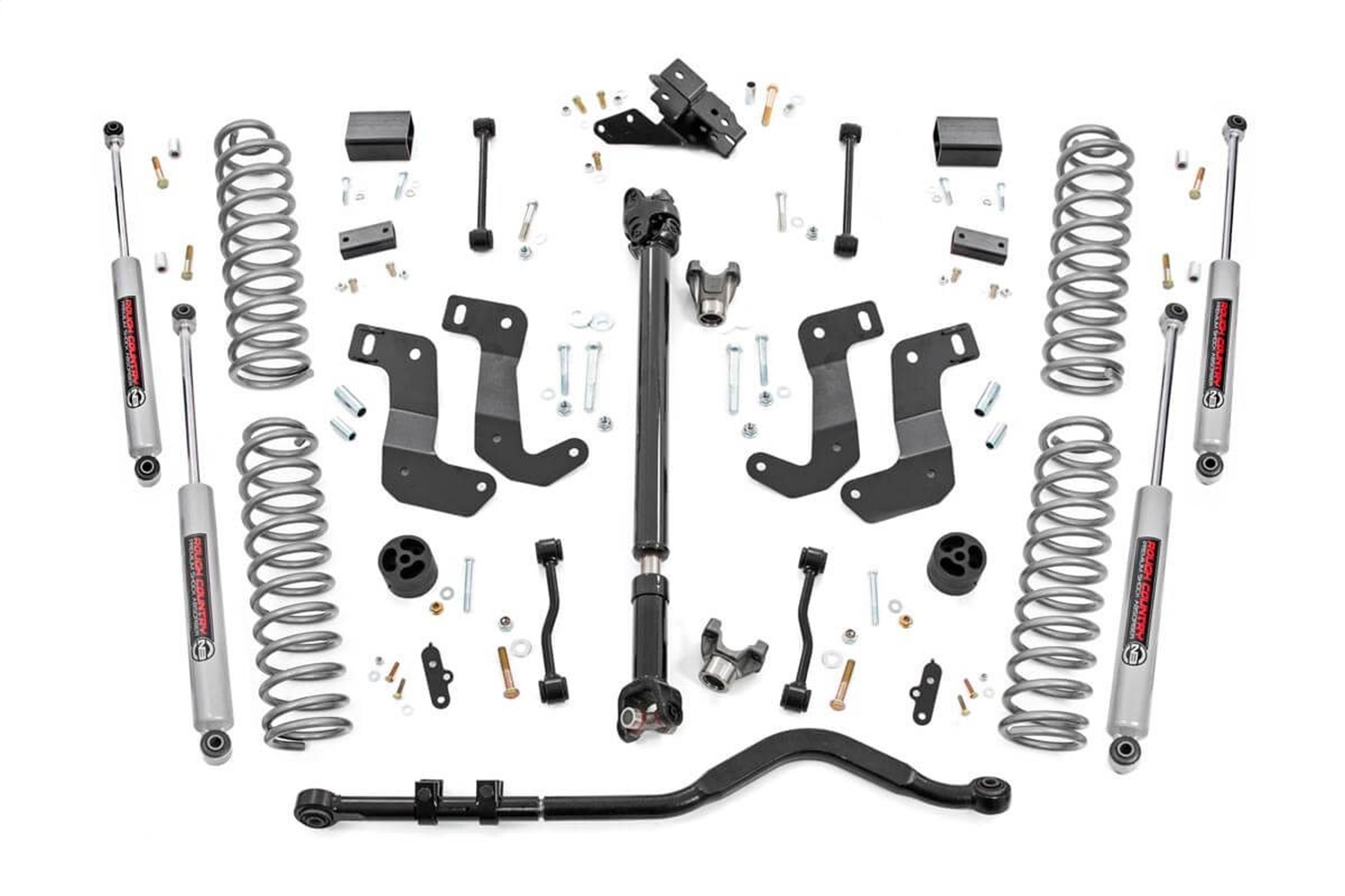Rough Country 62730 - 3.5 Inch Lift Kit - C/A Drop - FR D/S - Jeep Wrangler JL 4WD (2018-2023) Rough Country 62730 - 3.5 Inch Lift Kit - C/A Drop - FR D/S - Jeep Wrangler JL 4WD (2018-2023)