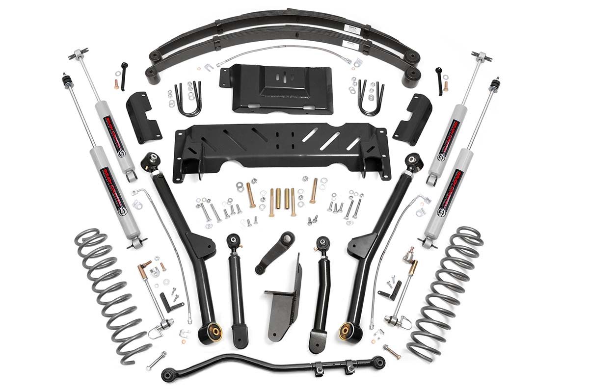 Rough Country 68622 - 4.5 Inch Lift Kit - Long Arm - RR Leafs - Jeep Cherokee XJ 4WD (1984-2001)