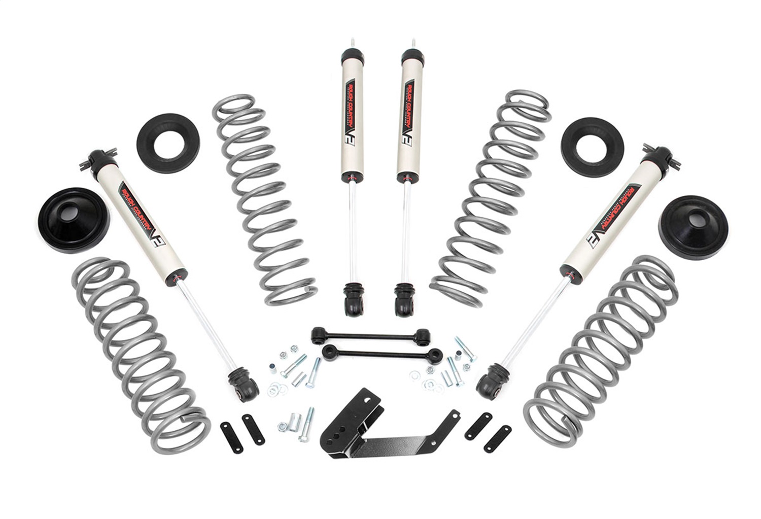 Rough Country 67670 - 3.25 Inch Lift Kit - V2 - Jeep Wrangler JK 4WD (2007-2018)