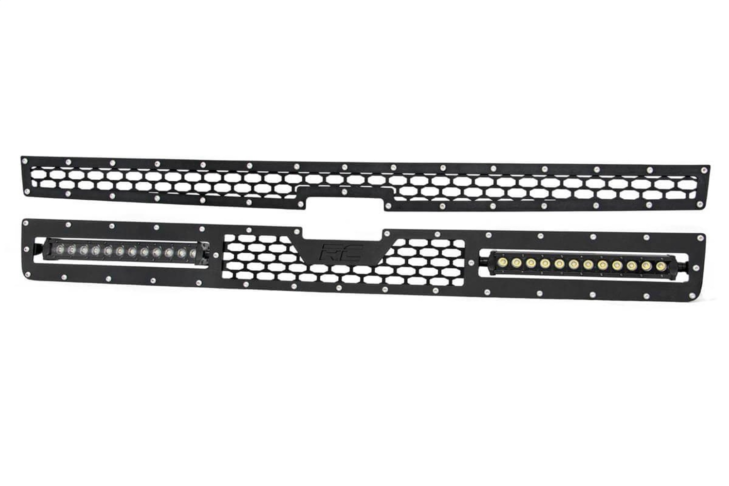 Rough Country 70155 - Mesh Grille - 12 inch Single Row LED Pair - Black - Chevy Silverado 2500 HD/3500 HD (11-14) Rough Country 70155 - Mesh Grille - 12 inch Single Row LED Pair - Black - Chevy Silverado 2500 HD/3500 HD (11-14)