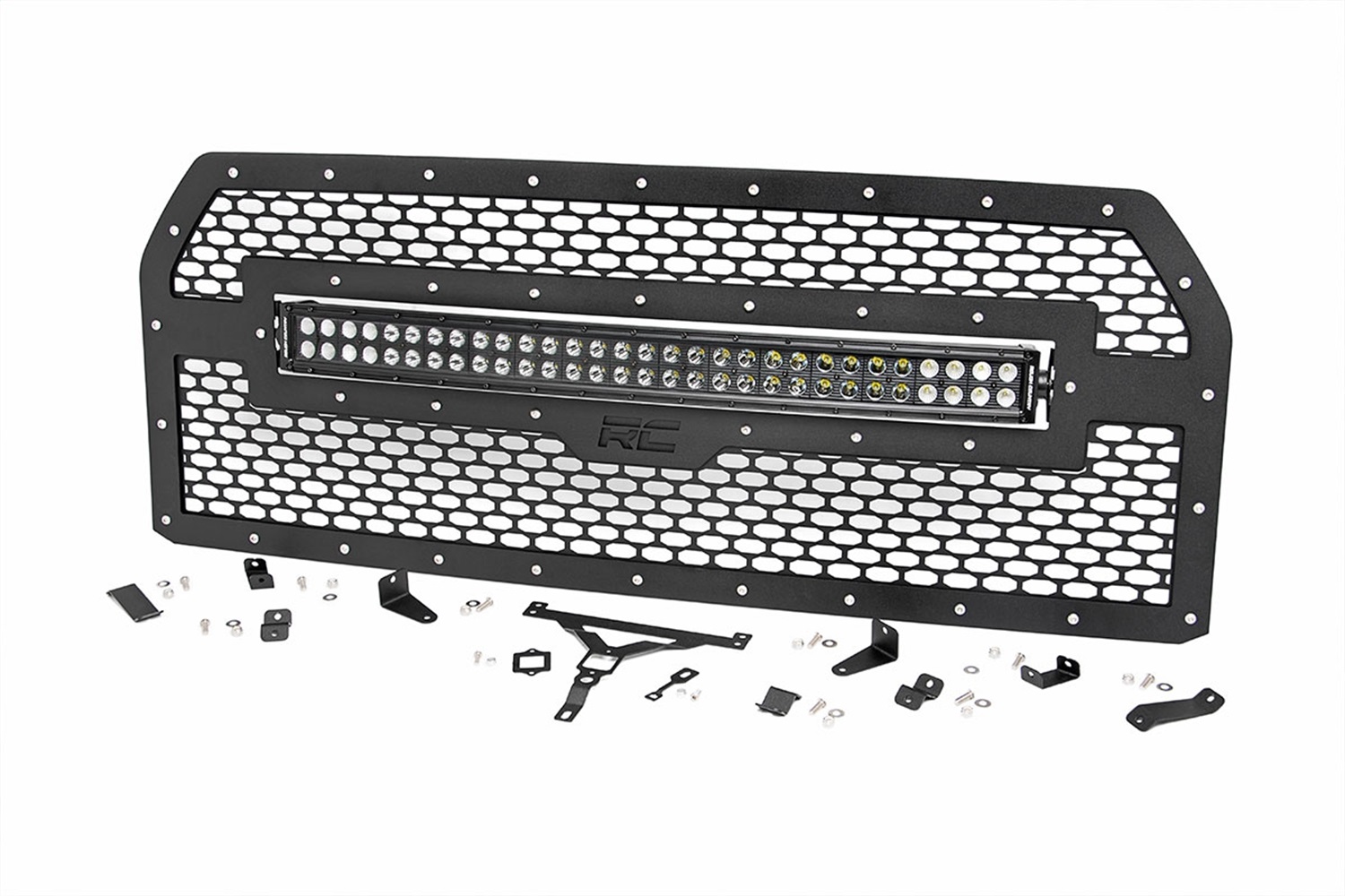 Rough Country 70193 - Mesh Grille - 30 inch Dual Row LED - Black - Ford F-150 2WD/4WD (2015-2017) Rough Country 70193 - Mesh Grille - 30 inch Dual Row LED - Black - Ford F-150 2WD/4WD (2015-2017)