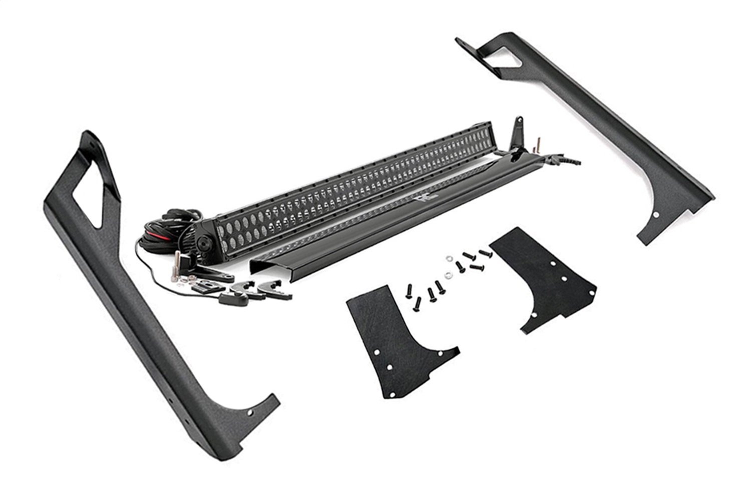 Rough Country 70503BL - LED Light Kit - Windshield Mount - 50 inch Black Dual Row - Jeep Wrangler TJ (97-06) Rough Country 70503BL - LED Light Kit - Windshield Mount - 50 inch Black Dual Row - Jeep Wrangler TJ (97-06)
