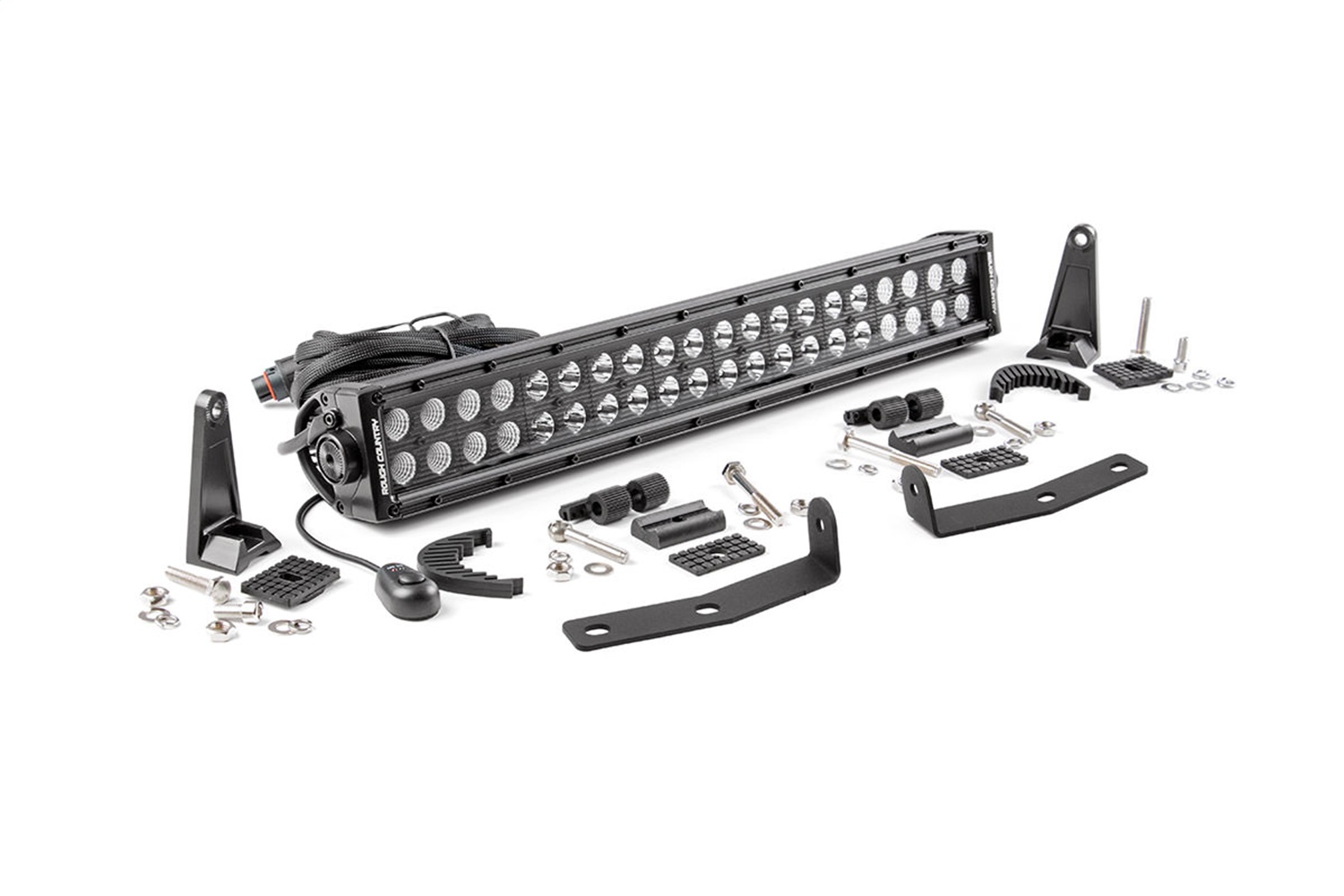 Rough Country 70645 - LED Light Kit - Bumper Mount - 20 inch Black Dual Row - Nissan Titan XD (16-24) Rough Country 70645 - LED Light Kit - Bumper Mount - 20 inch Black Dual Row - Nissan Titan XD (16-24)