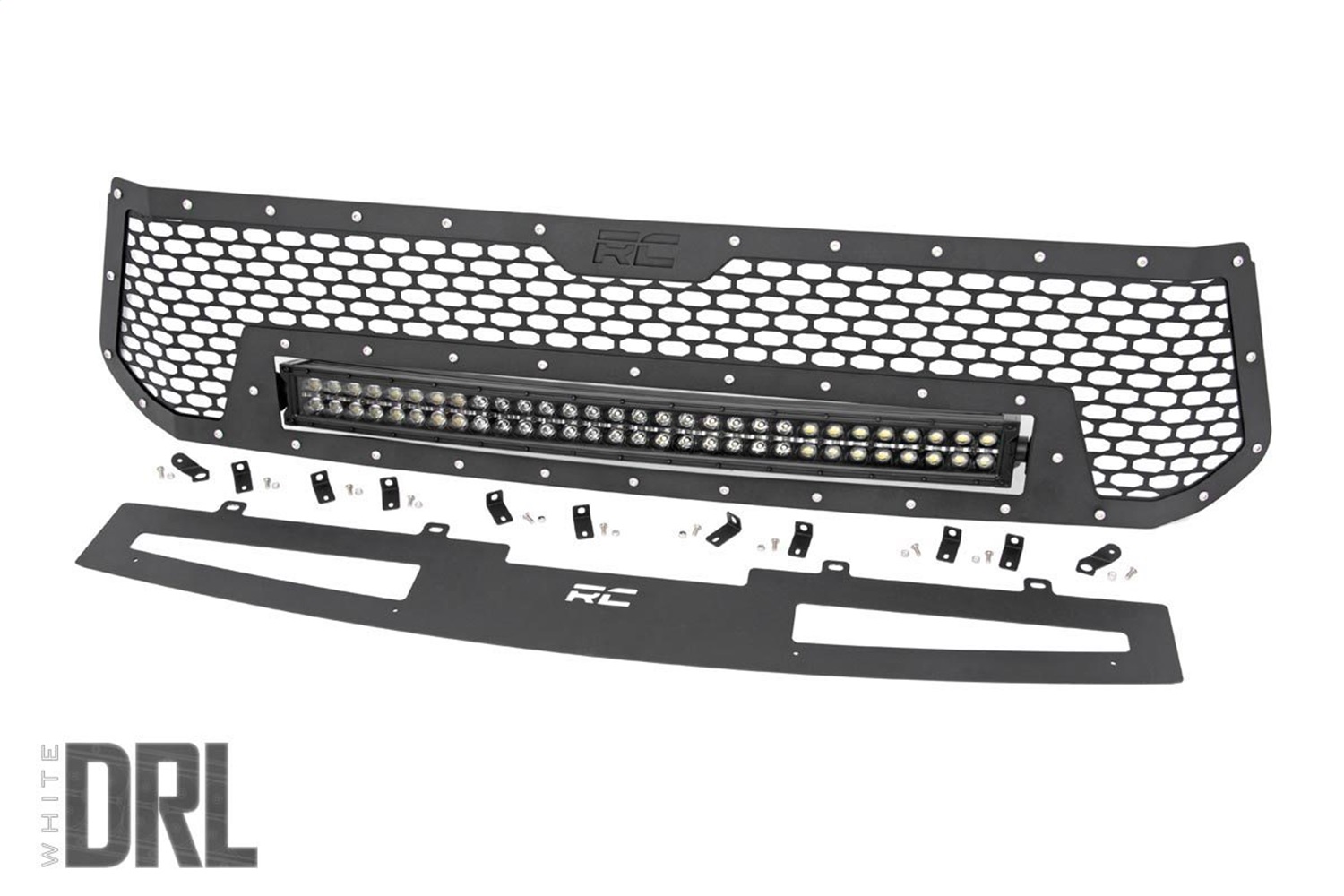 Rough Country 70225 - Mesh Grille - 30 inch Dual Row LED - Black - White DRL - Toyota Tundra (14-17) Rough Country 70225 - Mesh Grille - 30 inch Dual Row LED - Black - White DRL - Toyota Tundra (14-17)