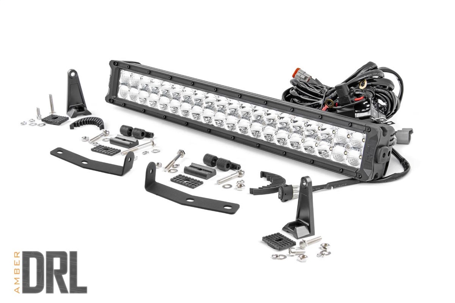 Rough Country 70646DRLA - LED Light Kit - Bumper Mount - 20 inch Chrome Dual Row - Amber DRL - Nissan Titan XD (16-24) Rough Country 70646DRLA - LED Light Kit - Bumper Mount - 20 inch Chrome Dual Row - Amber DRL - Nissan Titan XD (16-24)