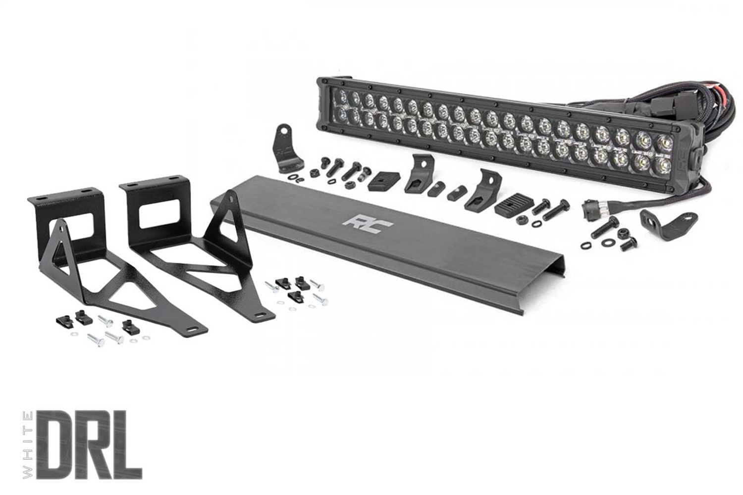 Rough Country 70665DRL - LED Light Kit - Bumper Mount - 2 inch Black Dual Row - White DRL - Ford F-250/F-350 Super Duty (05-07) Rough Country 70665DRL - LED Light Kit - Bumper Mount - 2 inch Black Dual Row - White DRL - Ford F-250/F-350 Super Duty (05-07)