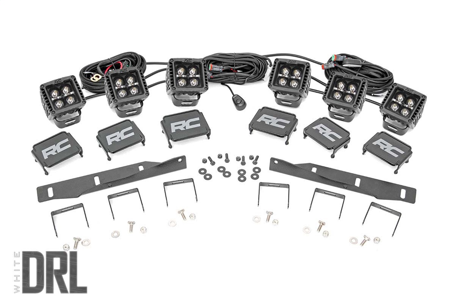 Rough Country 70700DRL - LED Light Kit - Fog Mount - Triple 2 inch Black Pair - White DRL - Ford Raptor (17-20) Rough Country 70700DRL - LED Light Kit - Fog Mount - Triple 2 inch Black Pair - White DRL - Ford Raptor (17-20)