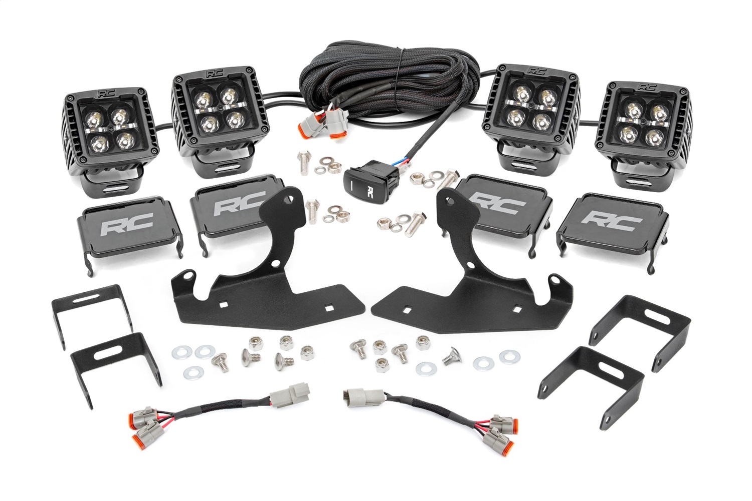 Rough Country 70628DRLA - LED Light Kit - Fog Mount - 2 inch Black Pair - Amber DRL - Chevy Silverado 2500 HD/3500 HD (11-14) Rough Country 70628DRLA - LED Light Kit - Fog Mount - 2 inch Black Pair - Amber DRL - Chevy Silverado 2500 HD/3500 HD (11-14)