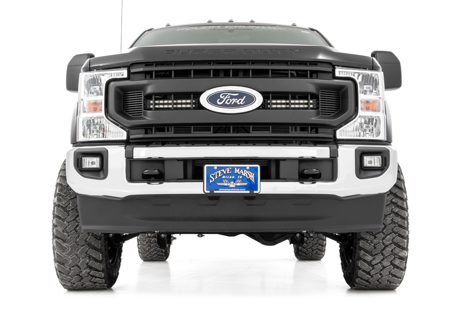 Rough Country 70898 - LED Light Kit - Grille Mount - 10 Inch Black - Slimline - Ford F-250 Super Duty (20-22) Rough Country 70898 - LED Light Kit - Grille Mount - 10 Inch Black - Slimline - Ford F-250 Super Duty (20-22)