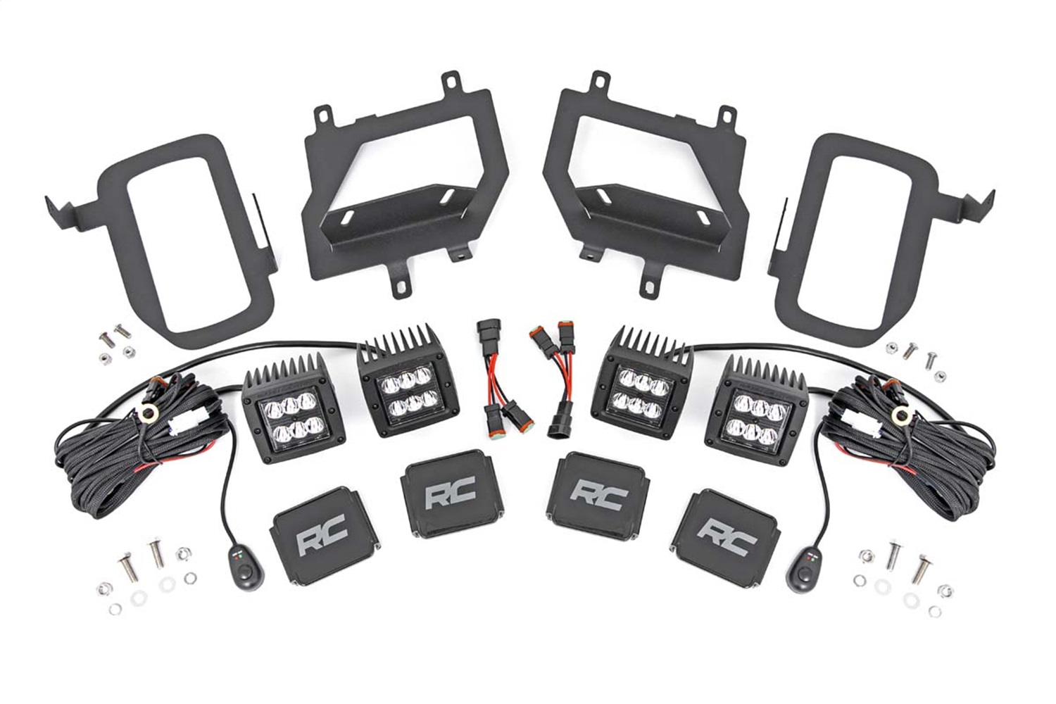 Rough Country 70832 - LED Light Kit - Fog Mount - Dual 2 inch Black Pairs - Spot - Ford F-150 (15-17) Rough Country 70832 - LED Light Kit - Fog Mount - Dual 2 inch Black Pairs - Spot - Ford F-150 (15-17)