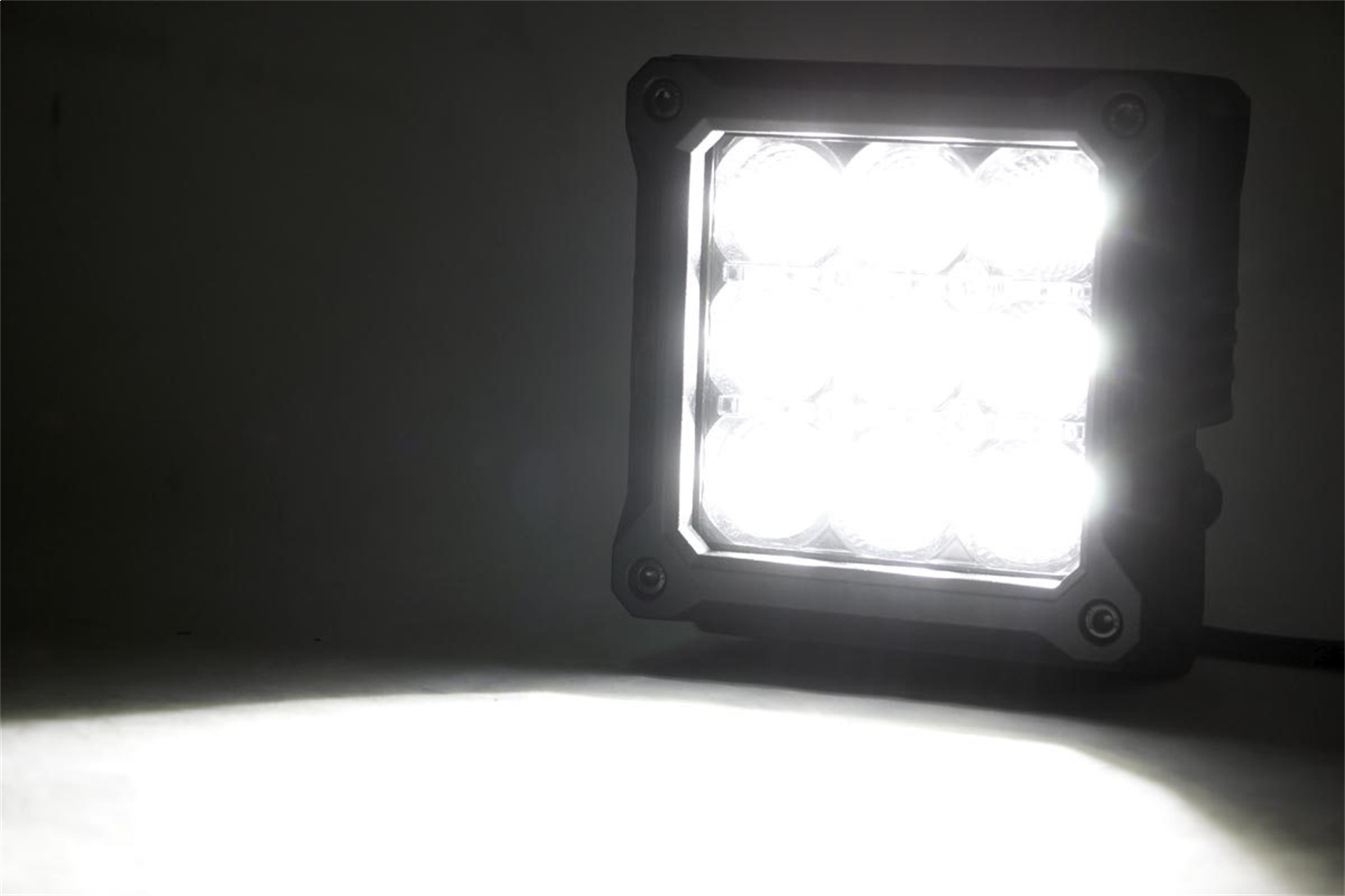 Rough Country 70905DRL - 4 Inch Chrome Series LED Light Pods - Square - White DRL - Pair Rough Country 70905DRL - 4 Inch Chrome Series LED Light Pods - Square - White DRL - Pair