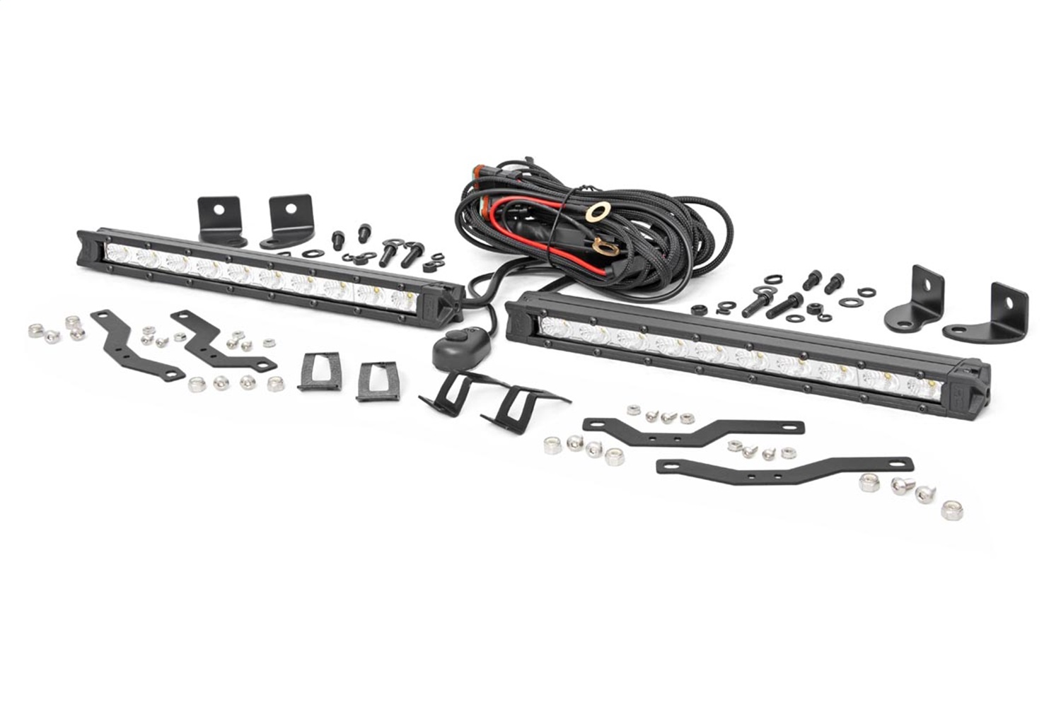 Rough Country 70809 - LED Light Kit - Grille Mount - 10 inch Chrome Slimline Pair - Ford F-150 (18-20) Rough Country 70809 - LED Light Kit - Grille Mount - 10 inch Chrome Slimline Pair - Ford F-150 (18-20)