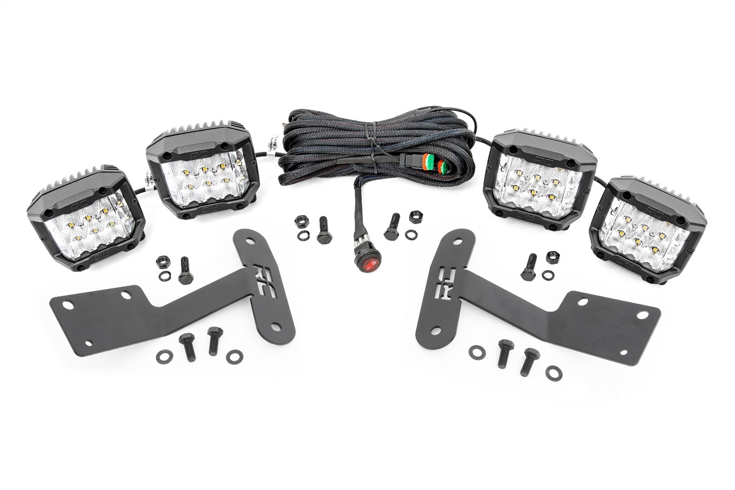 Rough Country 70839 - LED Light Kit - Ditch Mount - 3 inch OSRAM - Wide - Toyota Tundra 2WD/4WD (14-21) Rough Country 70839 - LED Light Kit - Ditch Mount - 3 inch OSRAM - Wide - Toyota Tundra 2WD/4WD (14-21)