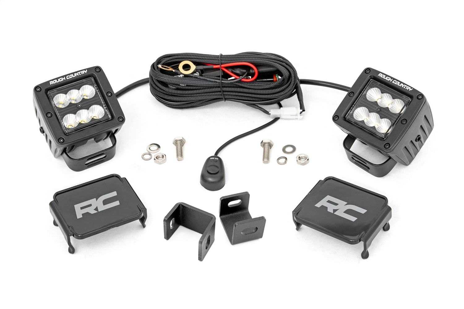 Rough Country 71072 - LED Light Kit - Ditch Mount - 2 inch Black Pair - Flood - Toyota Tundra (22-24) Rough Country 71072 - LED Light Kit - Ditch Mount - 2 inch Black Pair - Flood - Toyota Tundra (22-24)