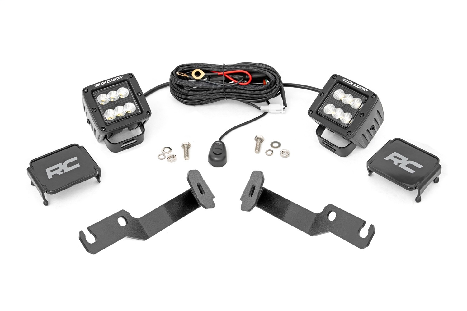 Rough Country 71088 - LED Light Kit - Ditch Mount - 2 inch Black Pair - Flood - Toyota Tacoma (05-15) Rough Country 71088 - LED Light Kit - Ditch Mount - 2 inch Black Pair - Flood - Toyota Tacoma (05-15)
