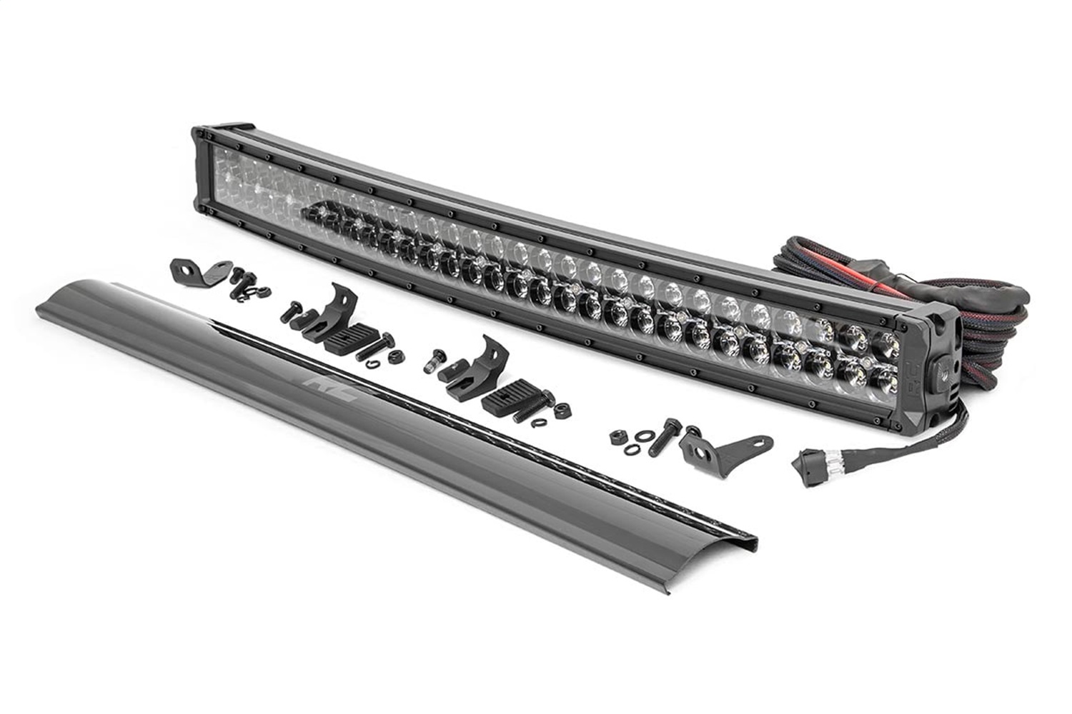 Rough Country 72930BDA - 30 Inch Black Series LED Light Bar - Curved - Dual Row - Amber DRL Rough Country 72930BDA - 30 Inch Black Series LED Light Bar - Curved - Dual Row - Amber DRL