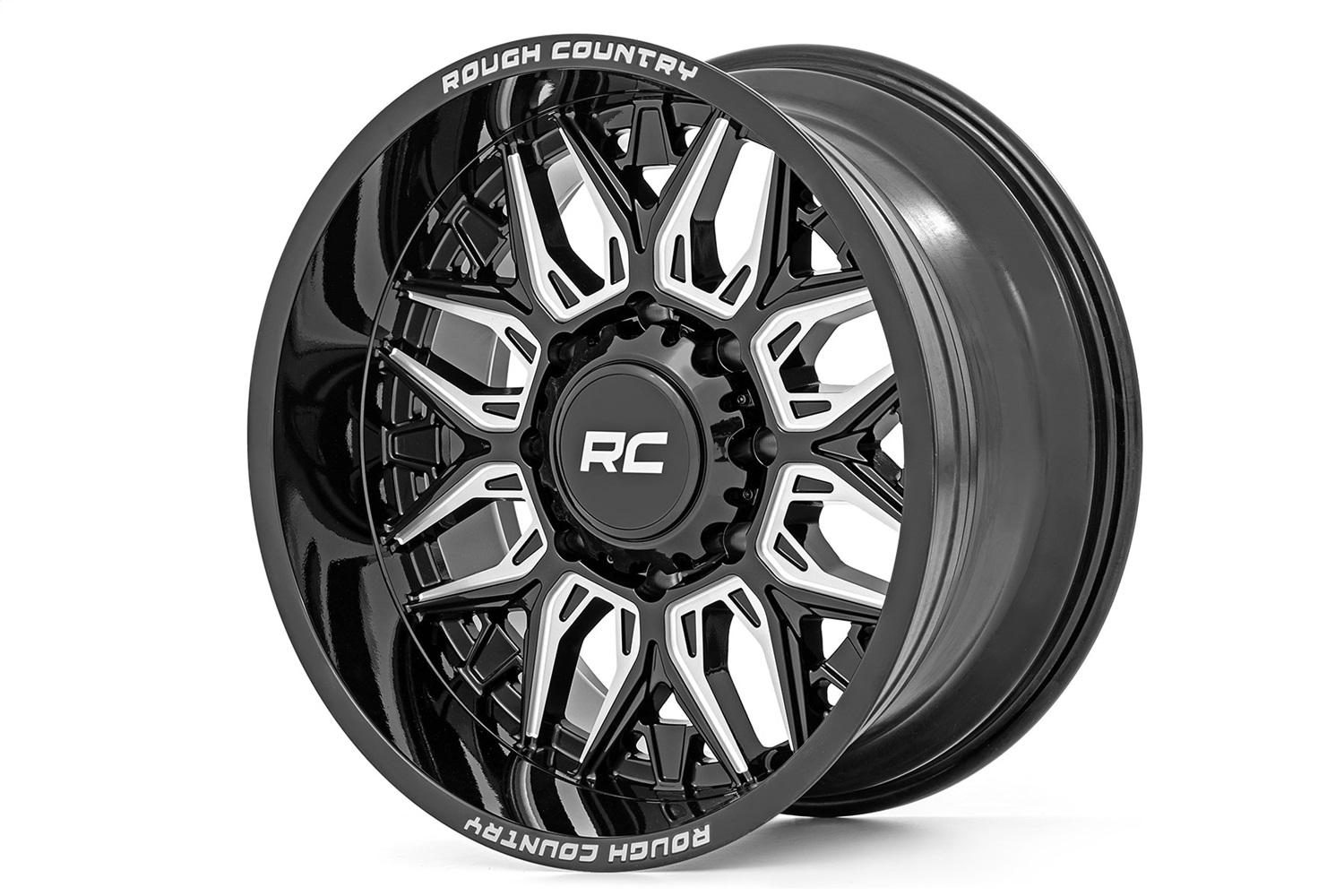 Rough Country 86201006 - 86 Series Wheel - One-Piece - Gloss Black - 20x10 - 8x180 - -19mm