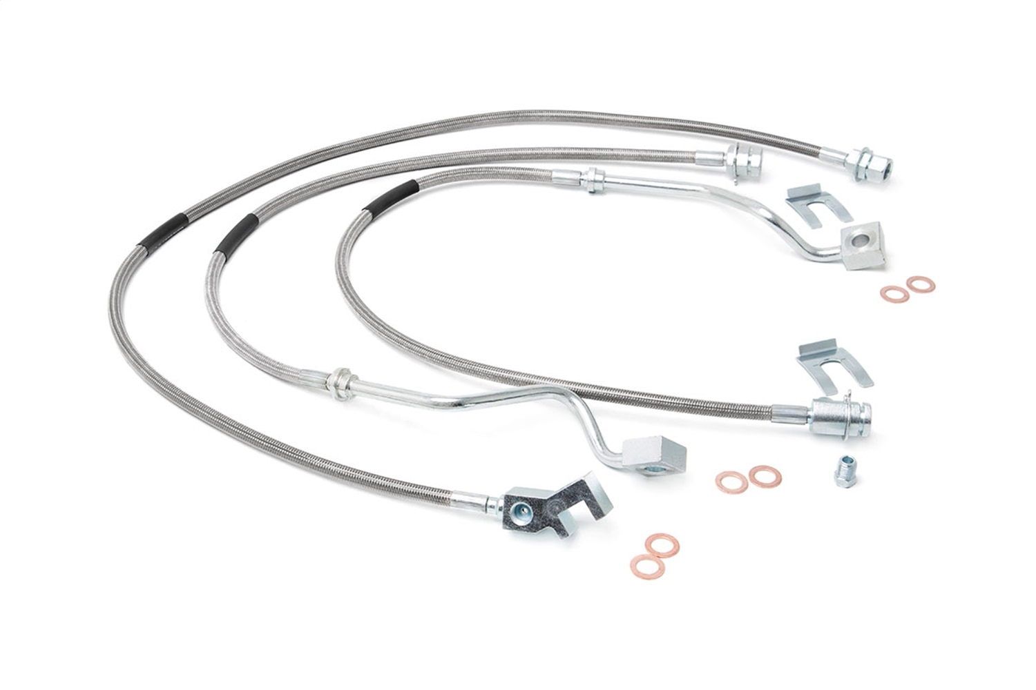 Rough Country 89717 - Brake Lines - Stainless - FR & RR - 4-6 Inch Lift - Ford F-250/F-350 Super Duty (99-04)