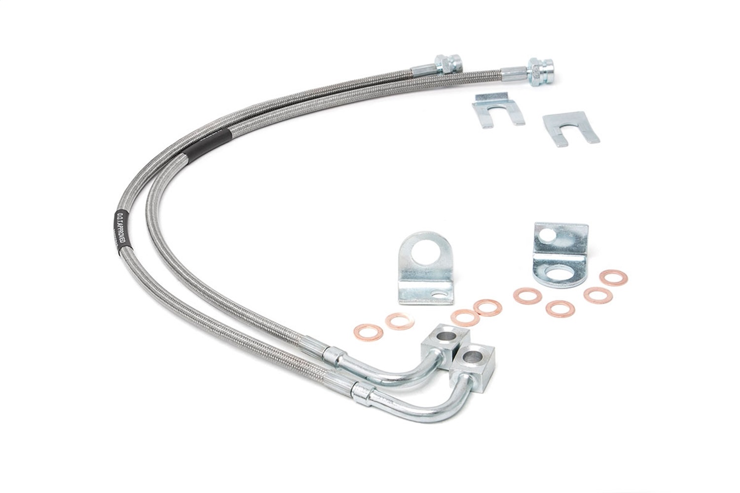 Rough Country 89707 - Brake Lines - Stainless - Front - 4-6 Inch Lift - Jeep Wrangler JK/Wrangler Unlimited (07-18)