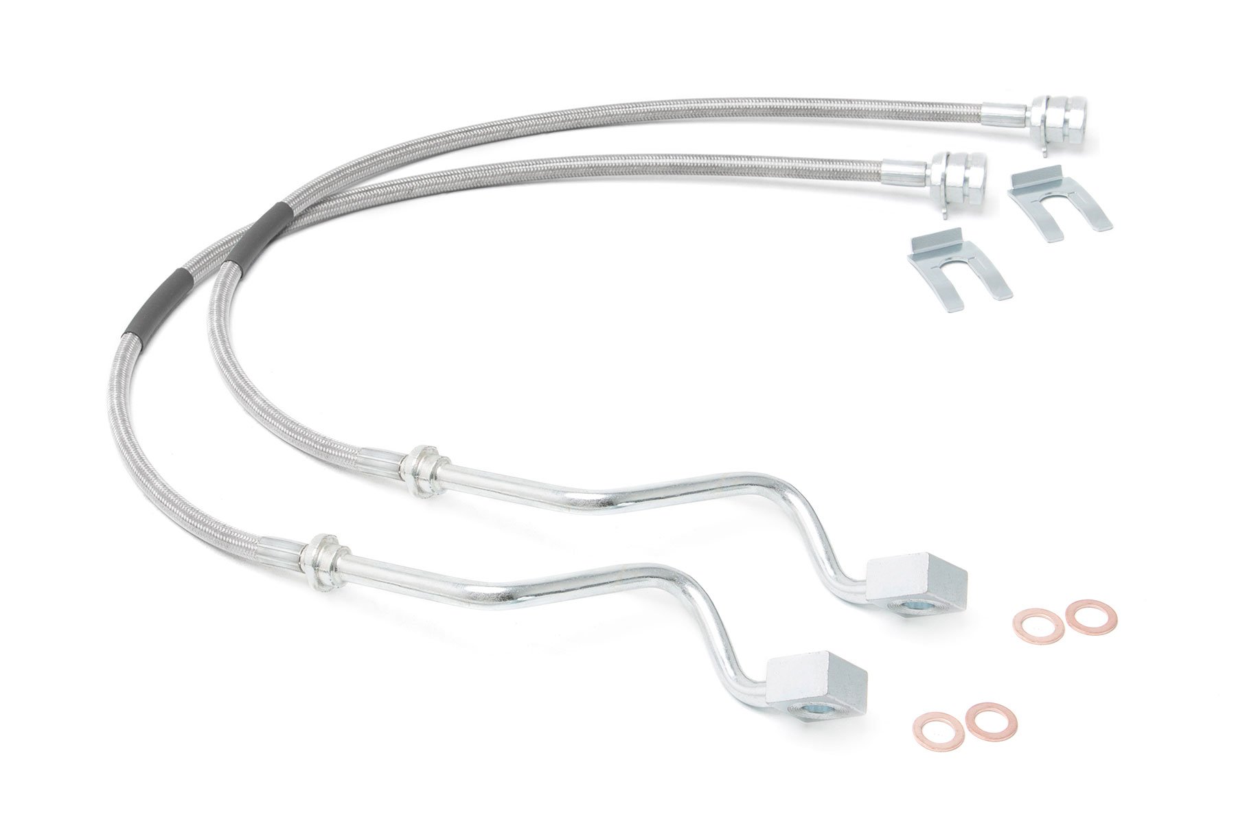 Rough Country 89705 - Brake Lines - Stainless - FR - 4-8 Inch Lift - Ford F-250/F-350 Super Duty (99-04)