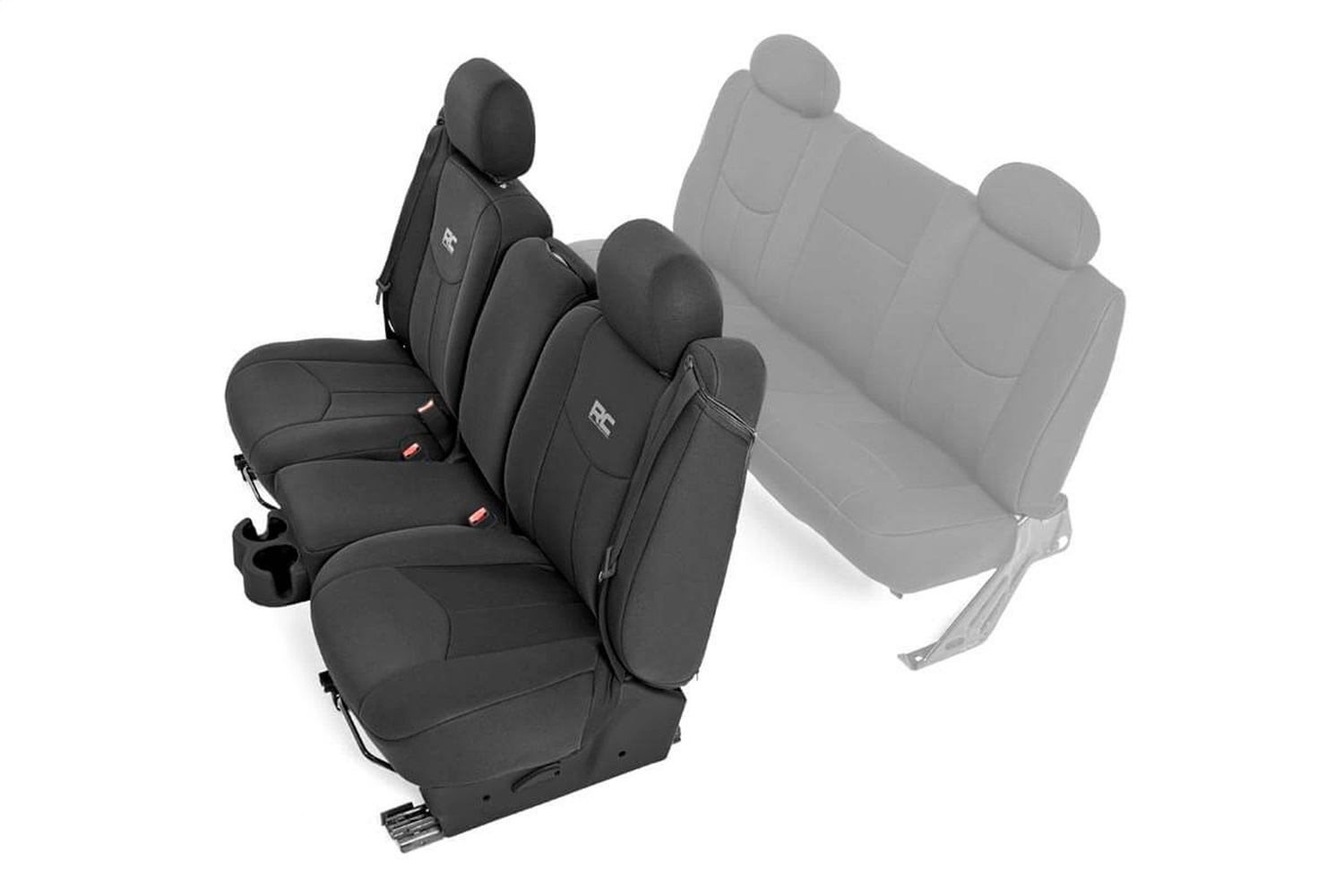 Rough Country 91013 - Seat Covers - Front 40/40/20 - Chevy/GMC 1500 (99-06 & Classic)