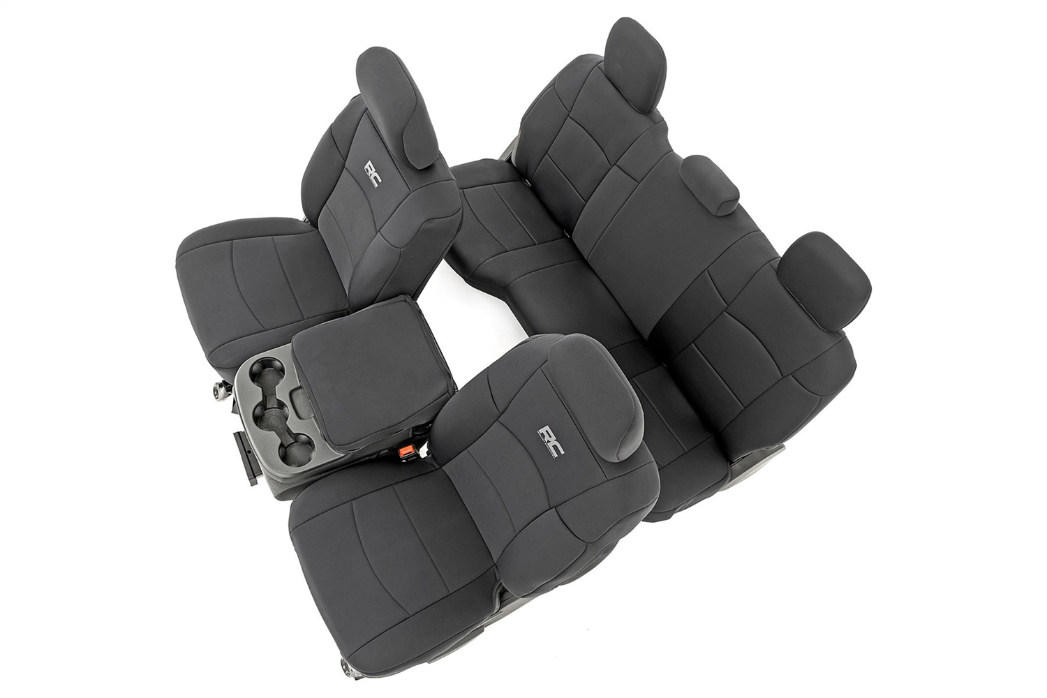Rough Country 91043 - Seat Covers - Bucket Seats - FR & RR - Ram 2500 2WD/4WD (2019-2024)