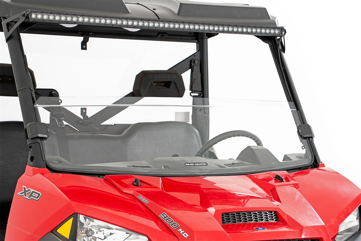 Rough Country 98132011A - Half Windshield - Scratch Resistant - Polaris Ranger 1000/Ranger XP 900/1000