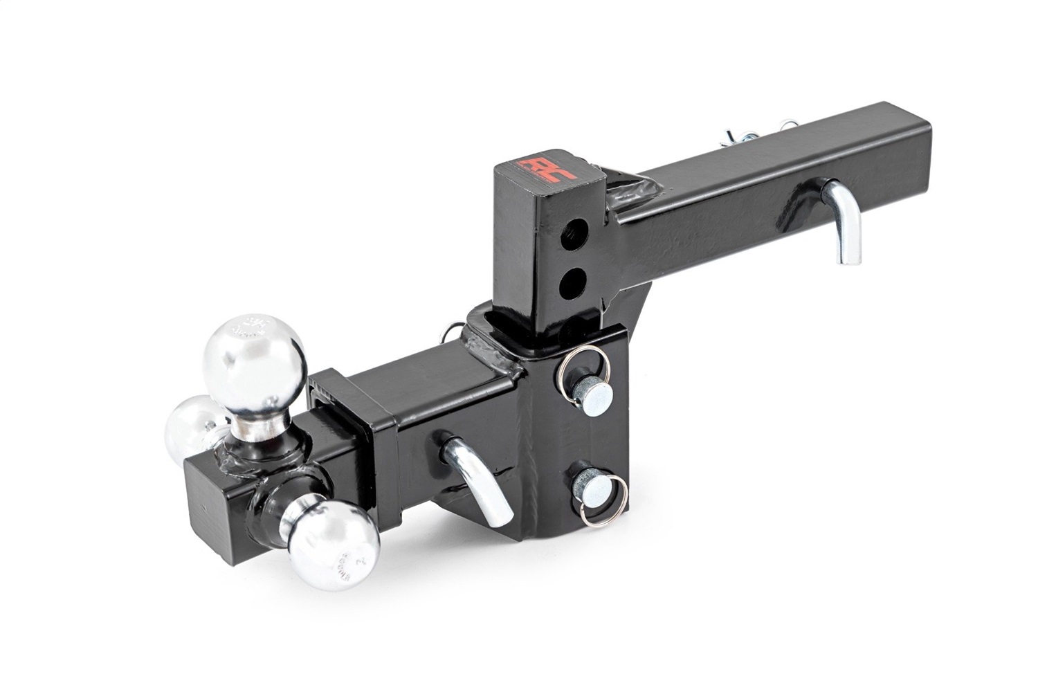 Rough Country 99100 - Adjustable Trailer Hitch - 6 Inch Drop - Multi-Ball Mount - Fits 2 Inch Receiver Rough Country 99100 - Adjustable Trailer Hitch - 6 Inch Drop - Multi-Ball Mount - Fits 2 Inch Receiver