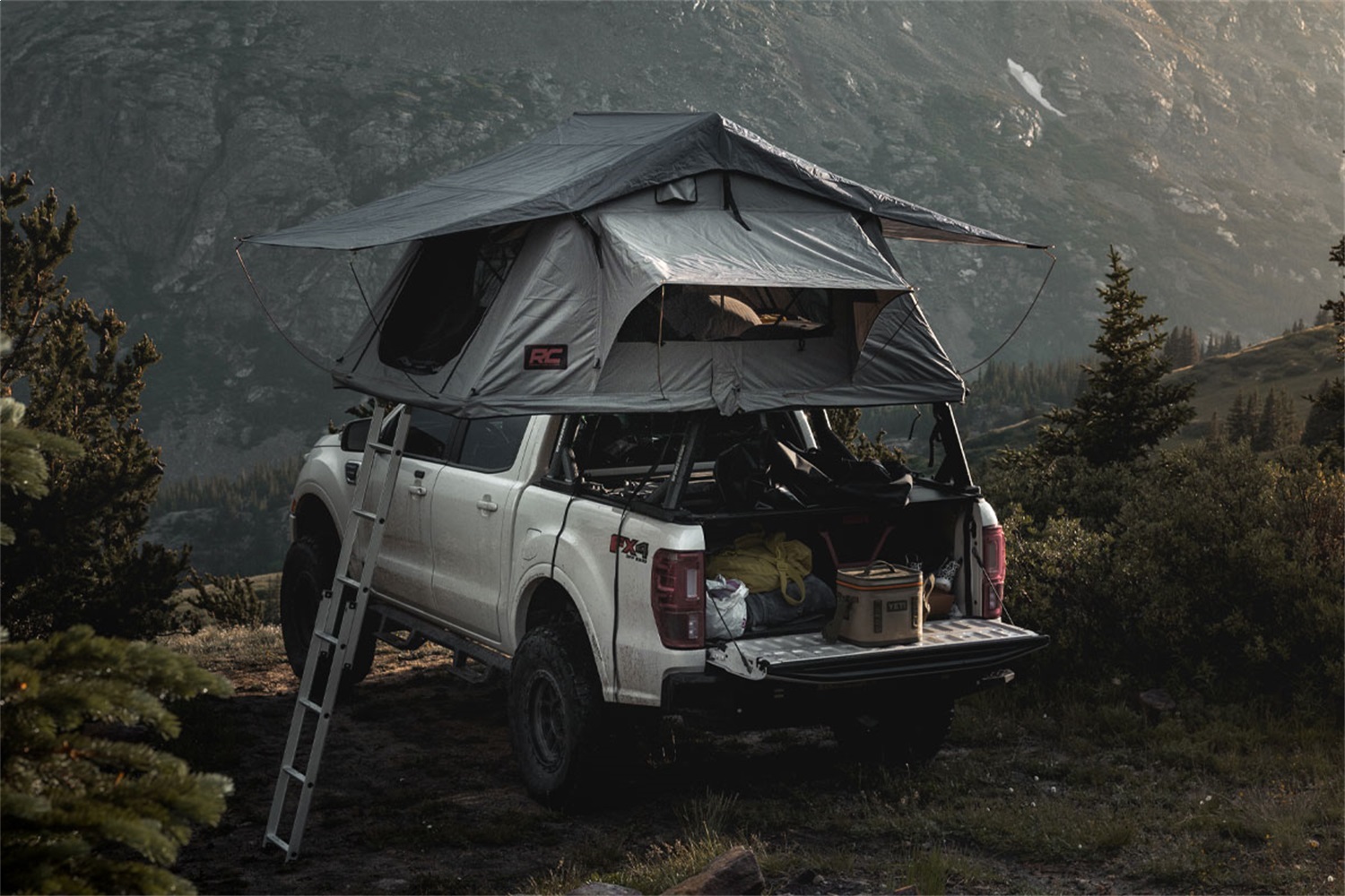 Rough Country 99050 - Roof Top Tent - Rack Mount - 12 Volt Accessory & LED Light Kit