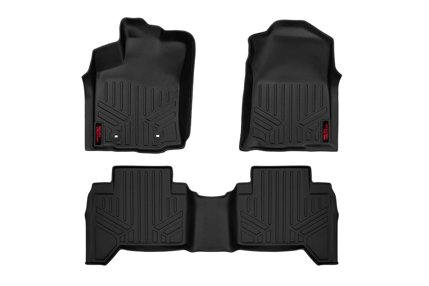 Rough Country M-71216 - Floor Mats - Front and Rear - Toyota Tacoma 2WD/4WD (2016-2023)