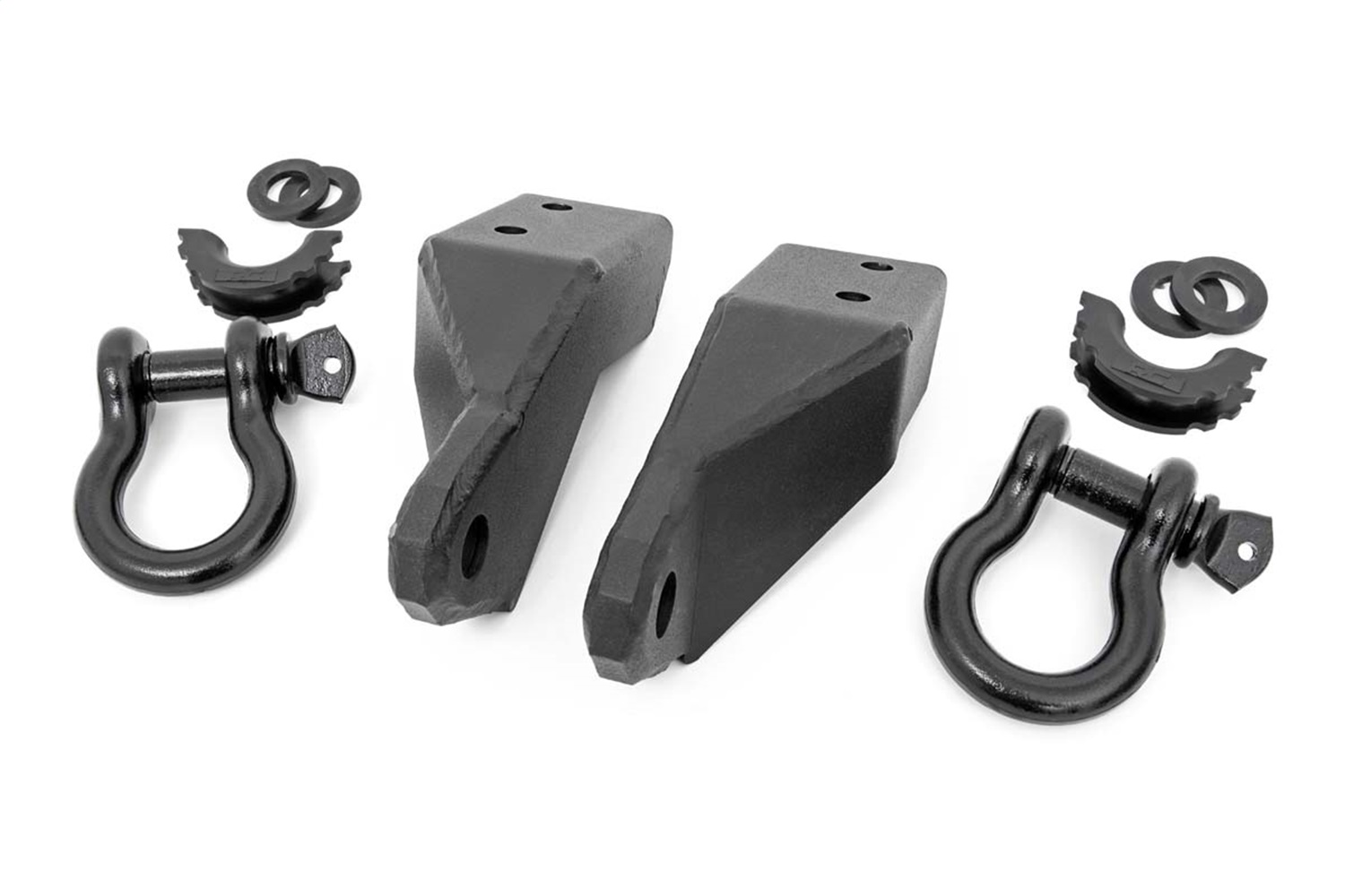 Rough Country RS154 - Tow Hook Brackets - D-Ring - Bull Bar Sup - Toyota Tundra 2WD/4WD (2007-2021)
