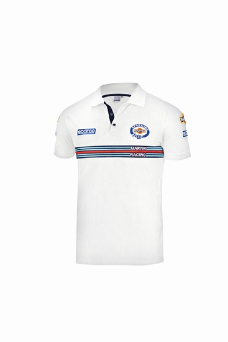 Sparco 01275MRBI1S - Polo Replica Martini-Racing Small White