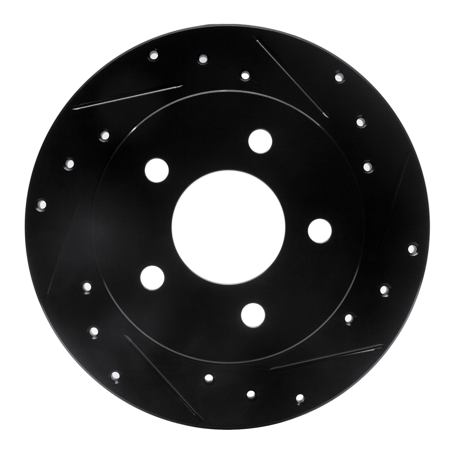 R1 Concepts ECB-54034R - Brake Rotor Drilled and Slotted Black