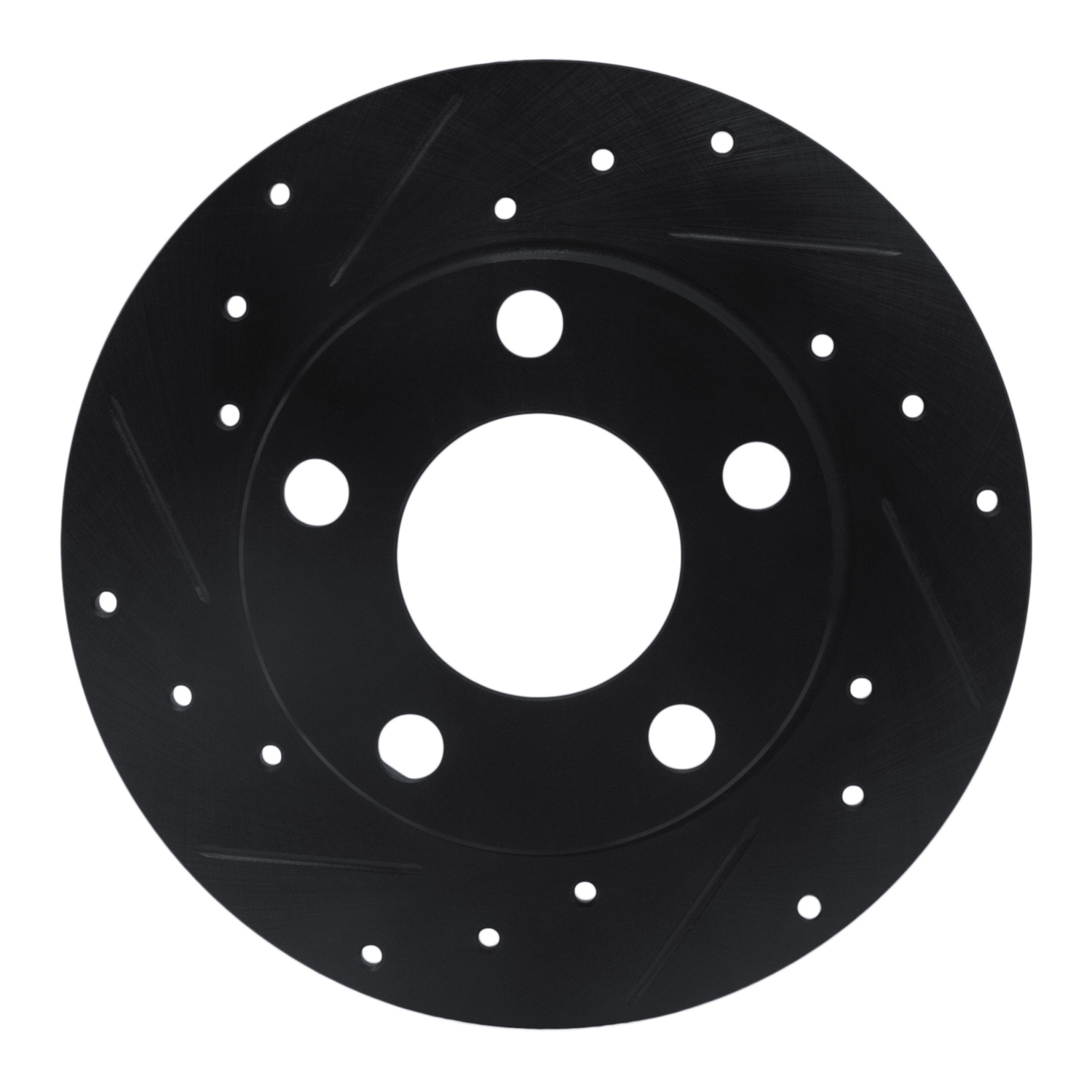 R1 Concepts ECB-74014L - Brake Rotor Drilled and Slotted Black