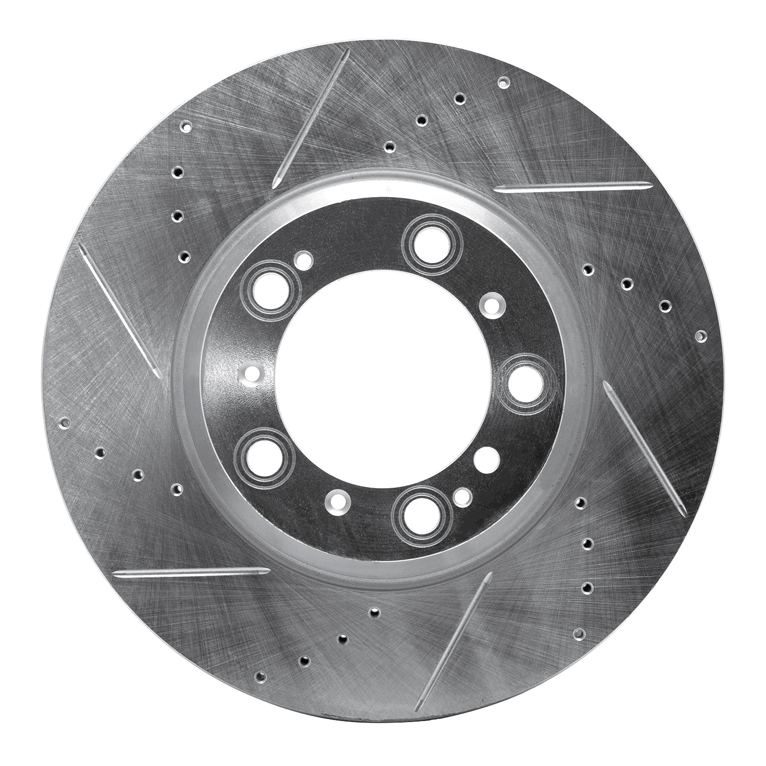 R1 Concepts EDZ-02067D - Brake Rotor Drilled and Slotted Silver