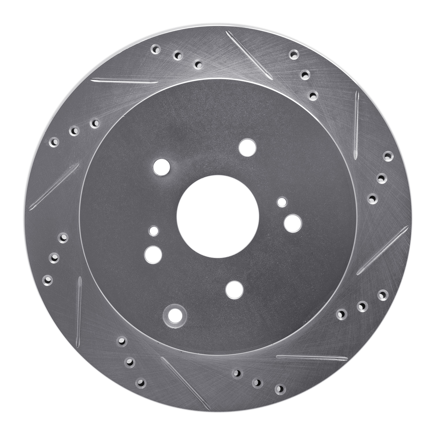 R1 Concepts EDZ-01015R - Brake Rotor Drilled and Slotted Silver
