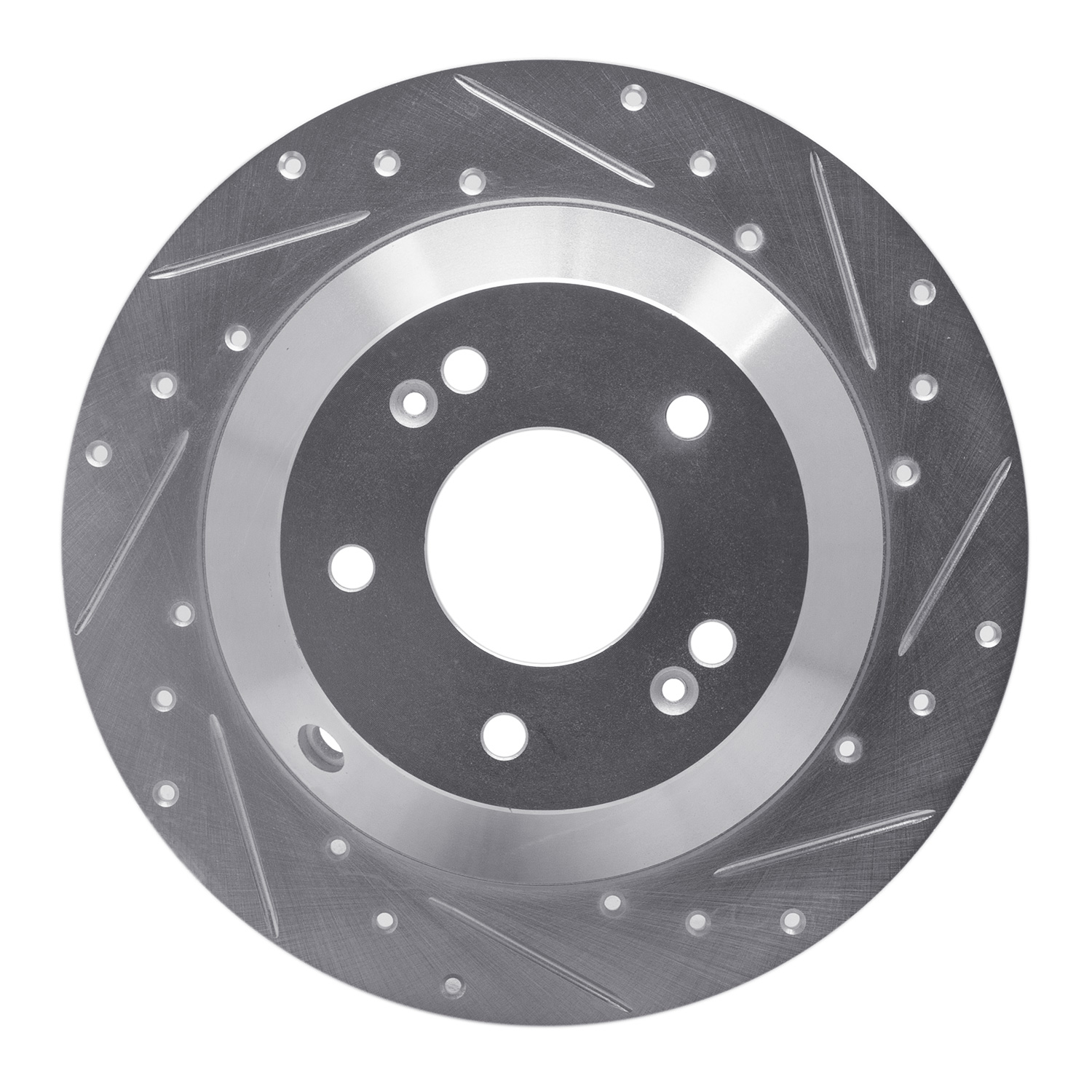 R1 Concepts EDZ-03050R - Brake Rotor Drilled and Slotted Silver