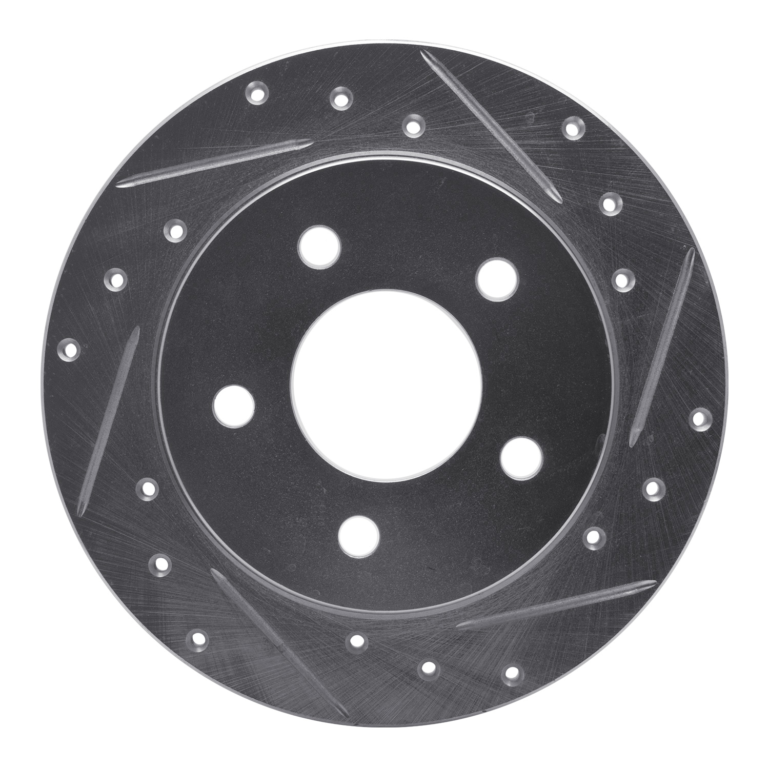 R1 Concepts EDZ-54034R - Brake Rotor Drilled and Slotted Silver